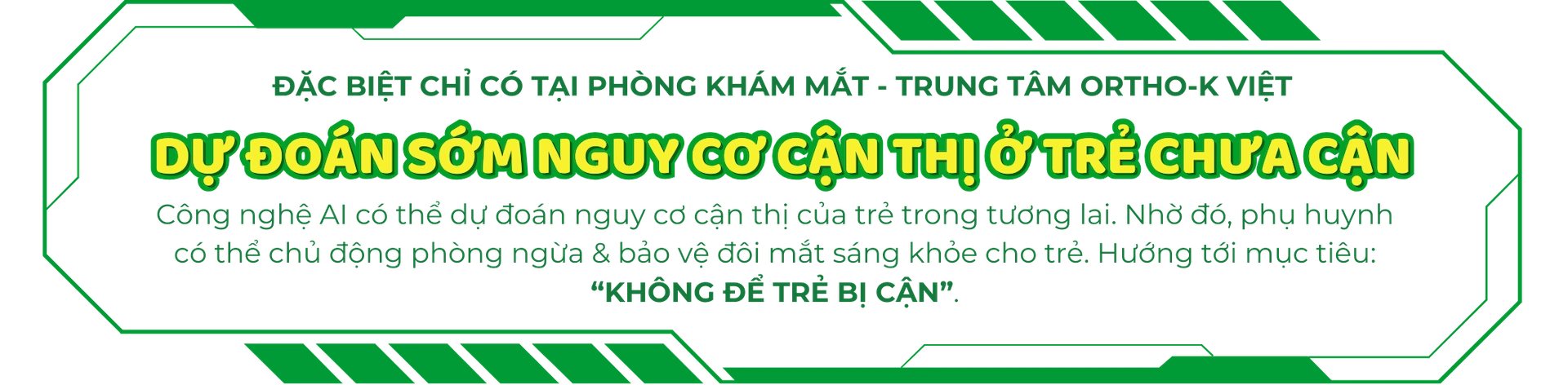 Kiểm soát tiến triển cận thị ứng dụng AI